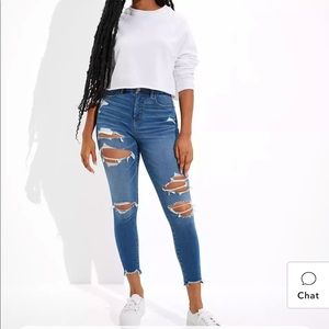 American Eagle- curvy hi-rise jogging crop (the dream Jean) size 20
